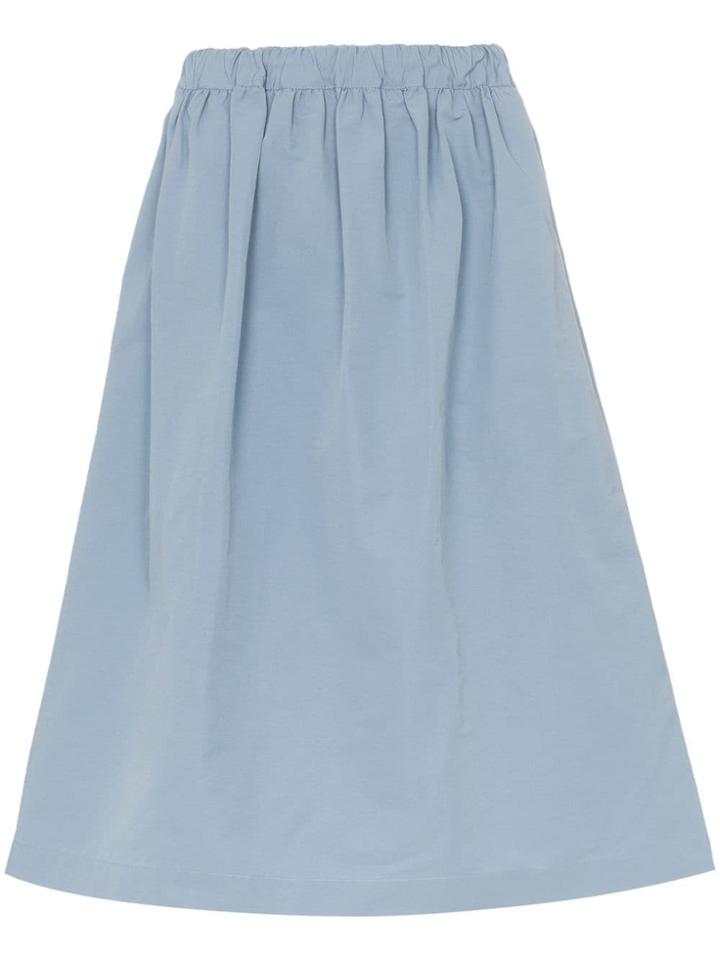 Plan C A-line Midi Skirt - Blue