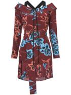 Derek Lam 10 Crosby Off The Shoulder Belted Dress With Pleated Hem -
