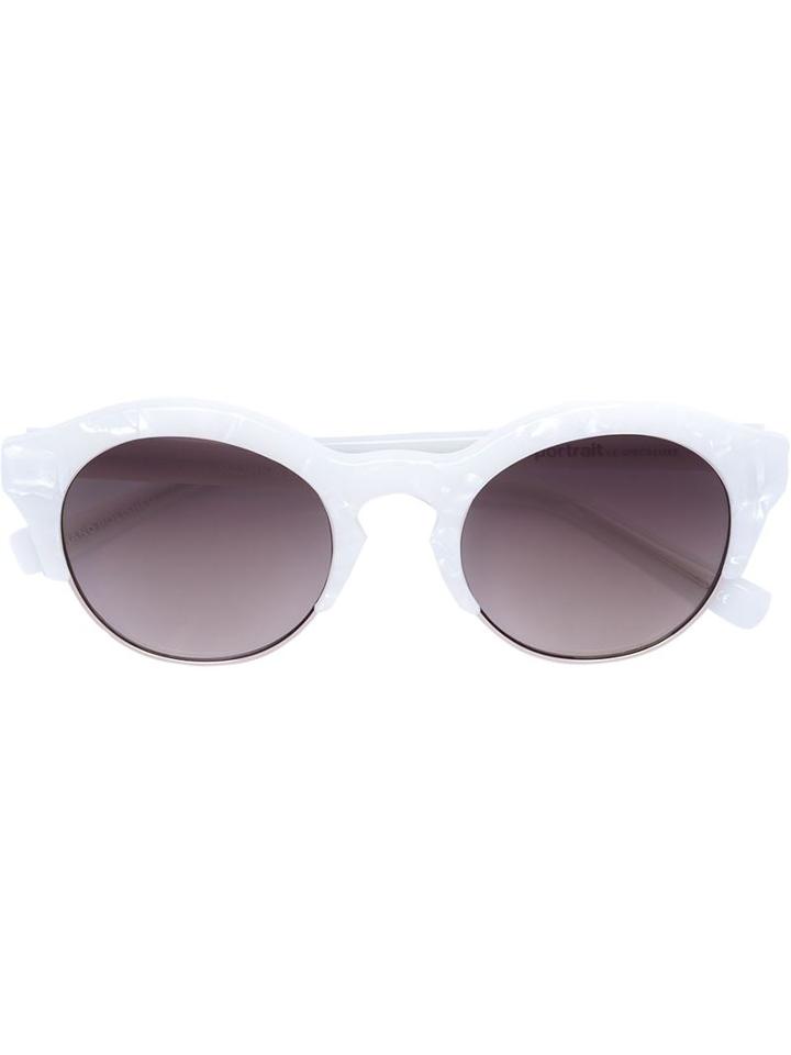 Le Specs Self Portrait X Le Specs Sunglasses, Women's, White, Plastic