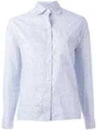 Vince Striped Shirt, Women's, Size: Small, Blue, Cotton/linen/flax