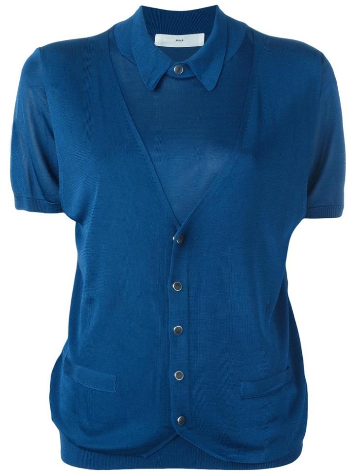 Toga Polo Collar Knit Top - Blue