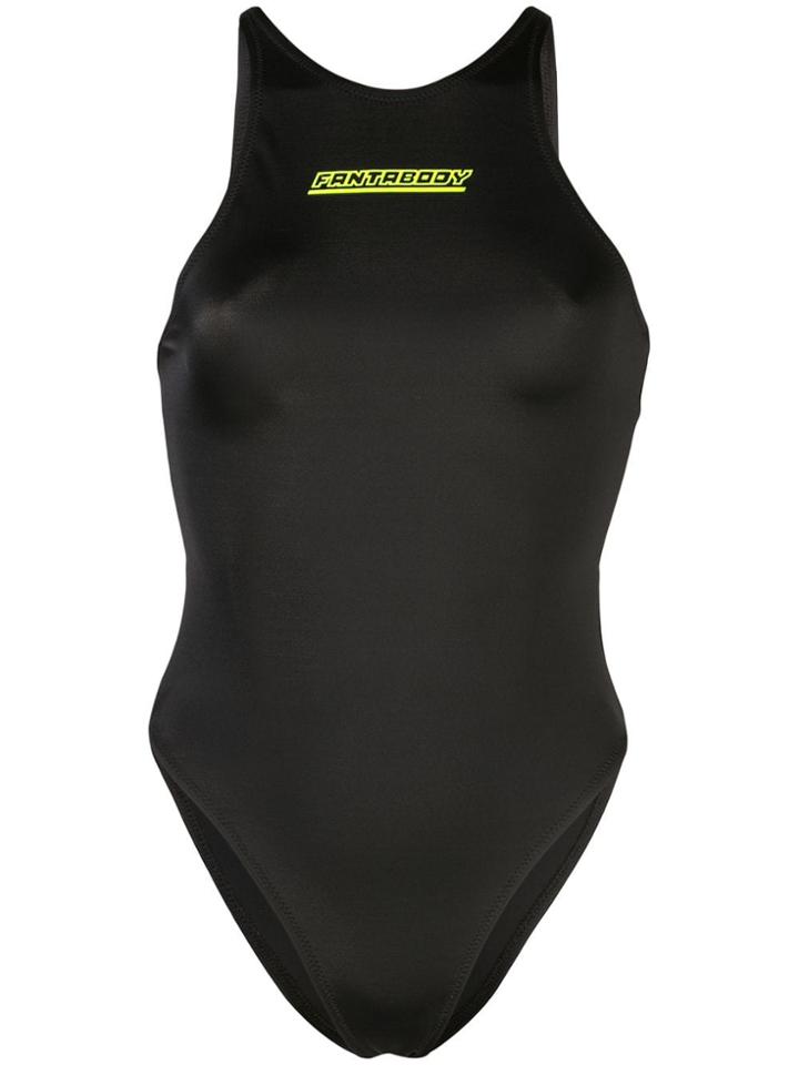 Fantabody Erika Logo Print Swimsuit - Black