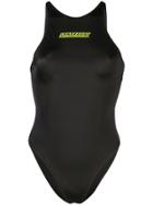 Fantabody Erika Logo Print Swimsuit - Black