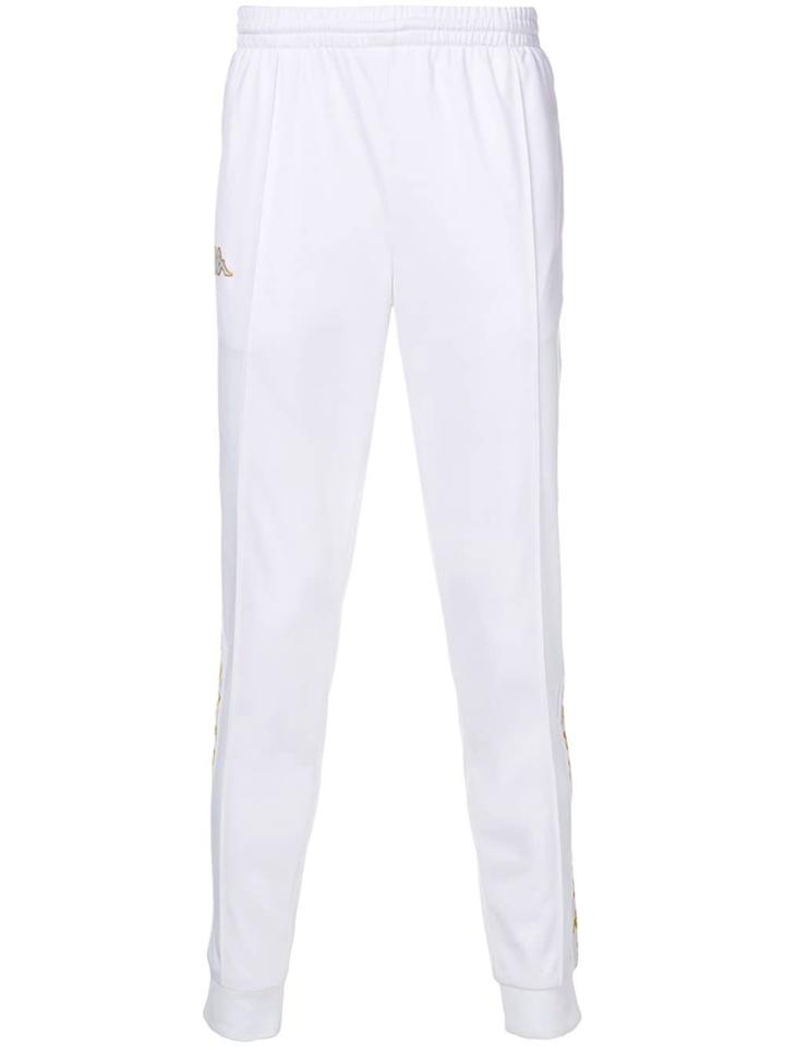 Kappa Embroidered Logo Track Pants - White
