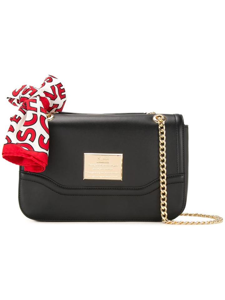 Love Moschino Flap Shoulder Bag, Women's, Black, Polyurethane