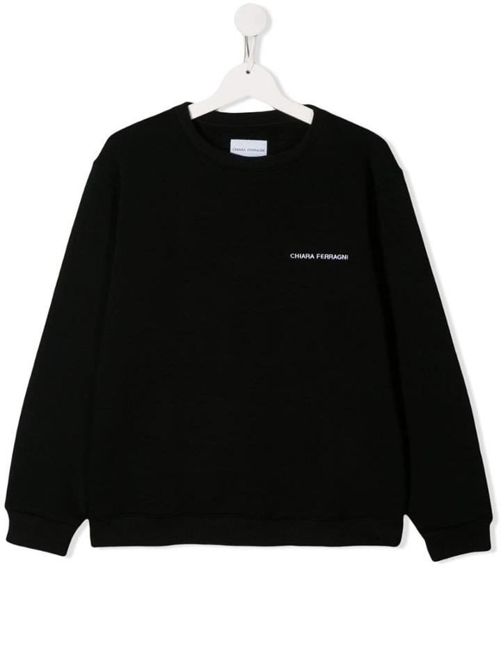 Chiara Ferragni Kids Teen Flirting Sweatshirt - Black