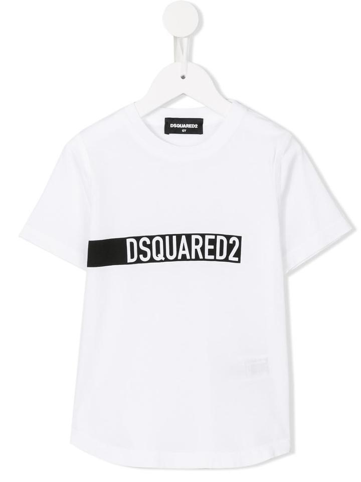 Logo Print T-shirt, Toddler Boy's, Size: 4 Yrs, White, Dsquared2 Kids