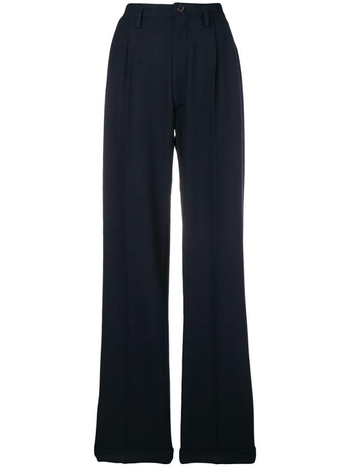 Maison Margiela High-waisted Tailored Trousers - Blue