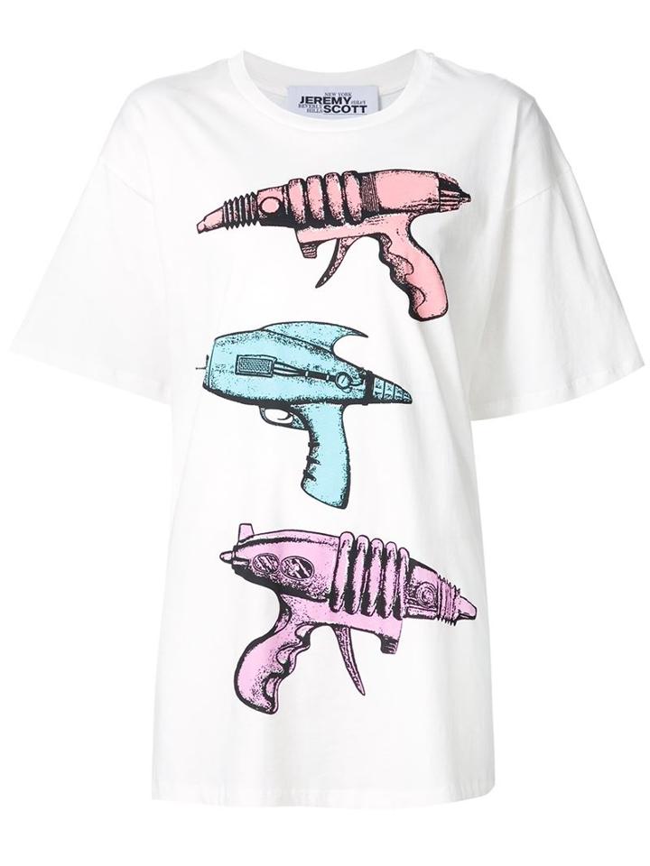 Jeremy Scott Gun Print Oversized T-shirt