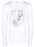 Versace Jeans Logo Print Sweatshirt - White