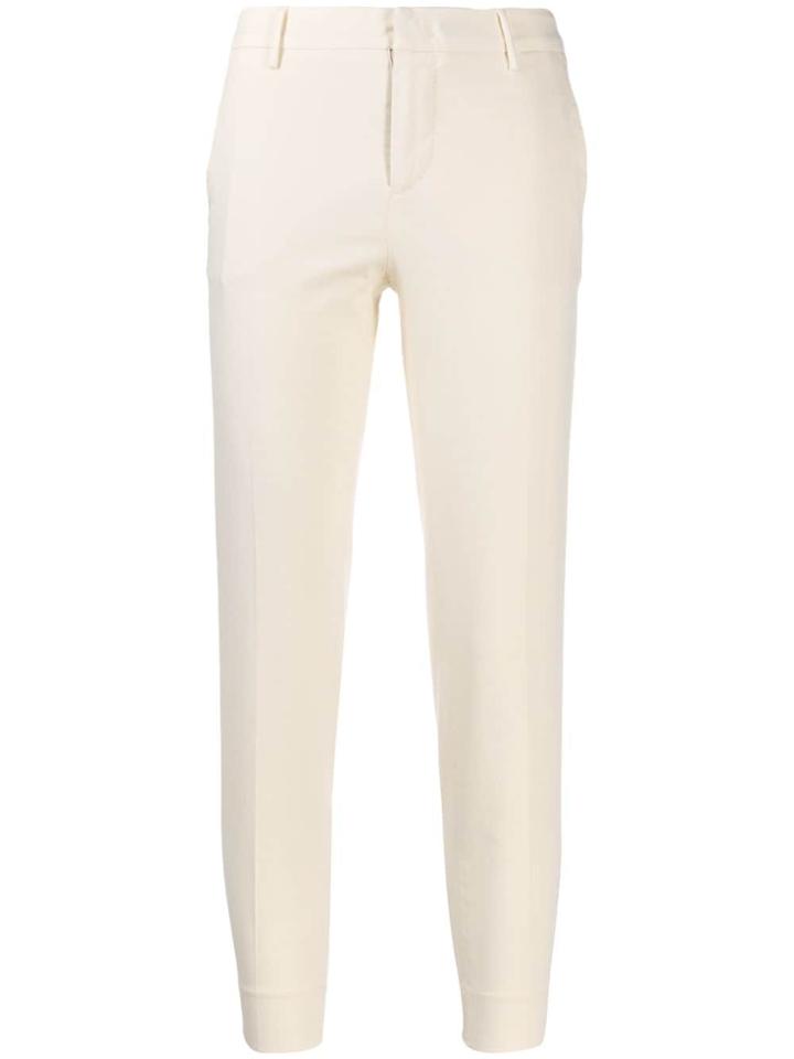 Pt01 Cropped Skinny Trousers - White