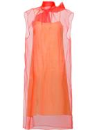 Prada Organza Bow Dress - Yellow & Orange