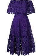 Bambah - Lace-embroidered Flared Dress - Women - Cotton/polyester - 8, Pink/purple, Cotton/polyester