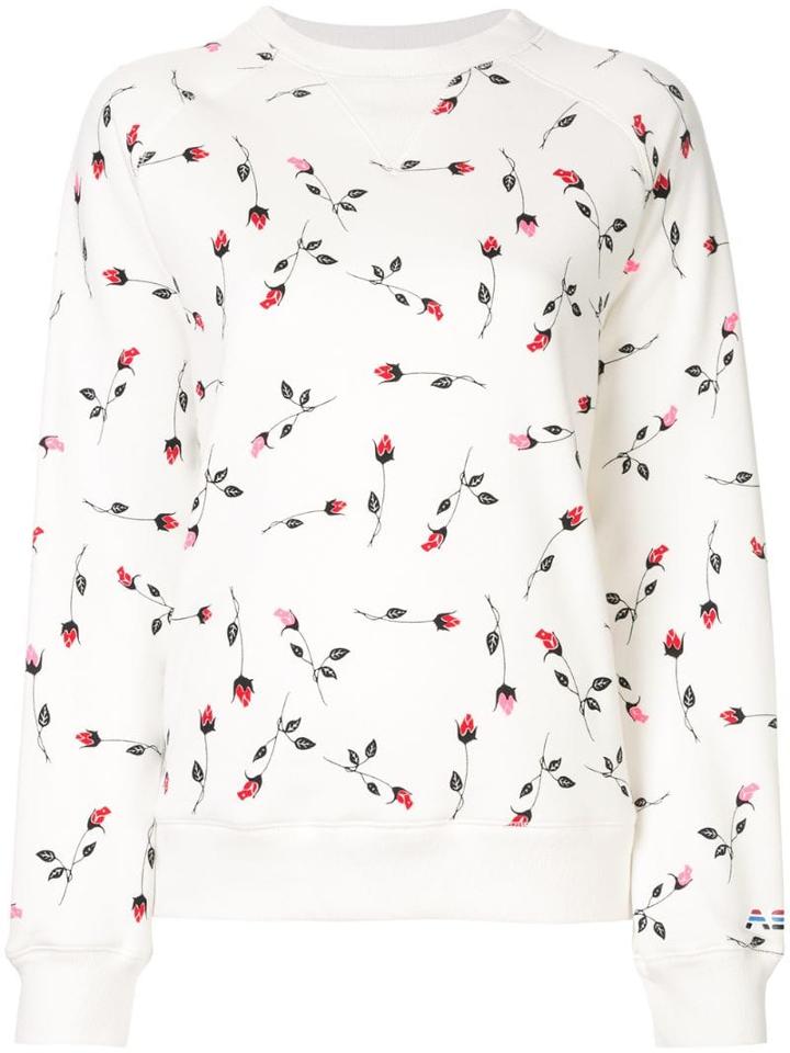 Adam Selman Sport Rose Pattern Sweatshirt - White