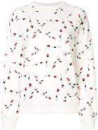 Adam Selman Sport Rose Pattern Sweatshirt - White
