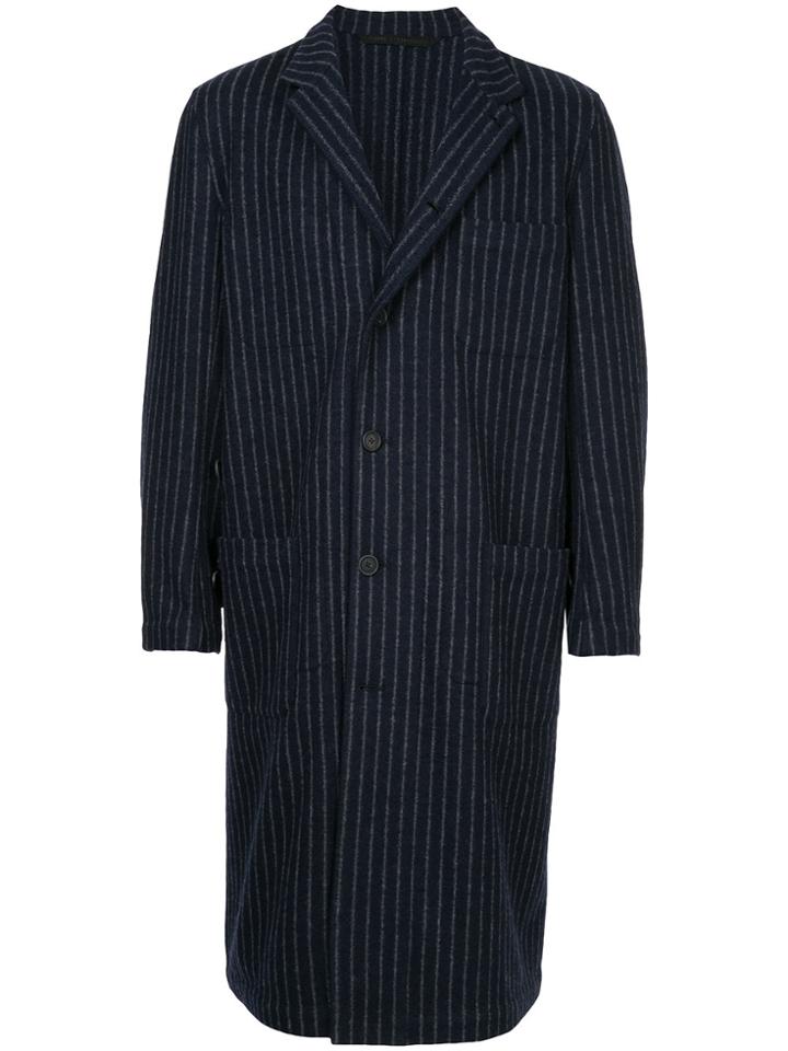 Forme D'expression Reversible Striped Coat - Black