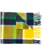 Begg & Co Checkered Fringed Scarf - Yellow
