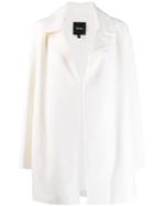 Theory Double-breasted Fitted Coat - White