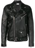 Red Valentino Zipped Fitted Biker Jacket - Black
