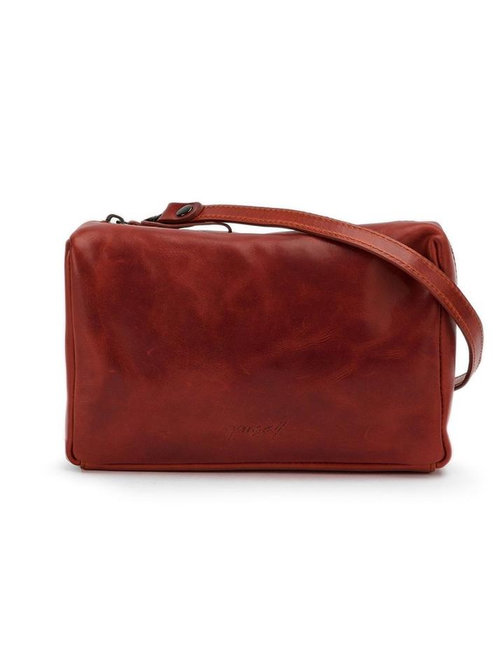 Marsèll Logo Embossed Small Shoulder Bag, Men's, Red, Calf Leather