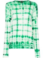 Proenza Schouler Tie Dye Long Sleeved Cotton T-shirt - Green