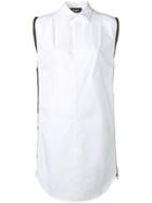 Dsquared2 Side Zips Shirt Dress - White