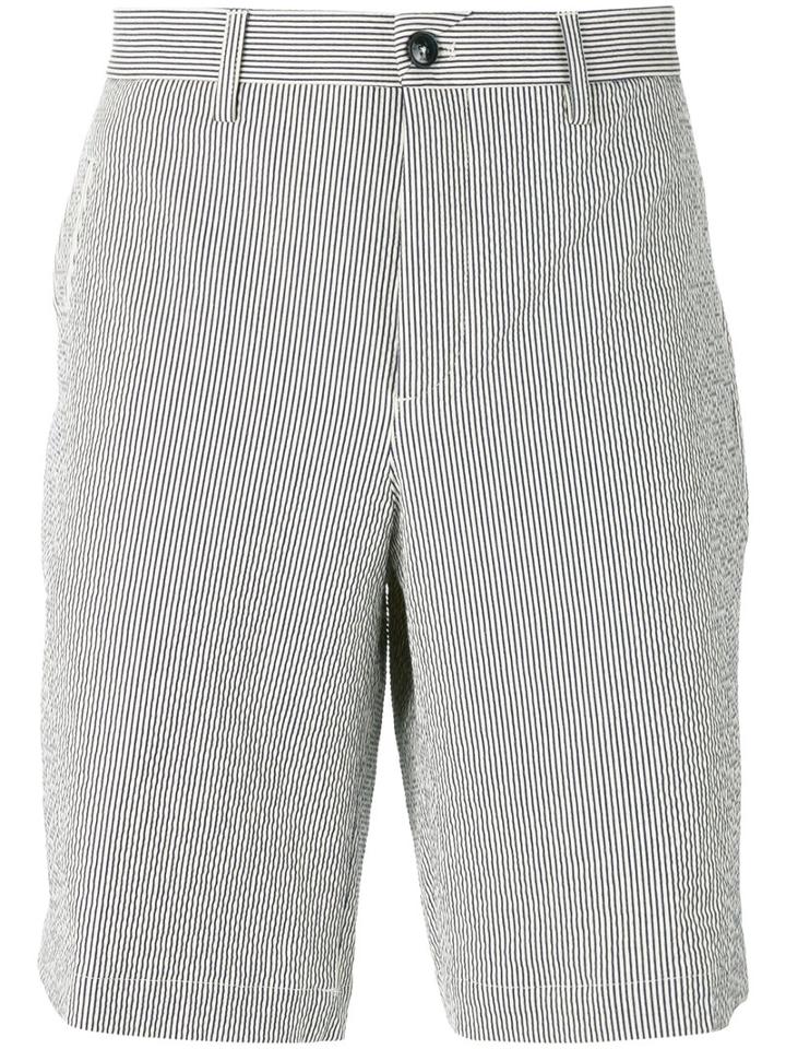 Ermenegildo Zegna - Striped Chino Shorts - Men - Cotton/spandex/elastane - 54, White, Cotton/spandex/elastane