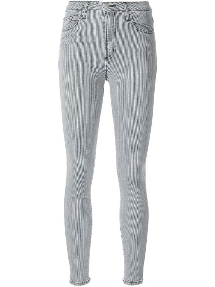 Nobody Denim Cult Striped Skinny Jeans - Blue