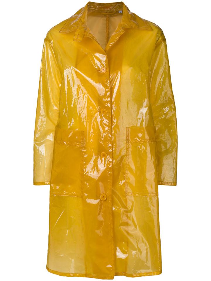 Aspesi Transparent Trench Coat - Yellow & Orange