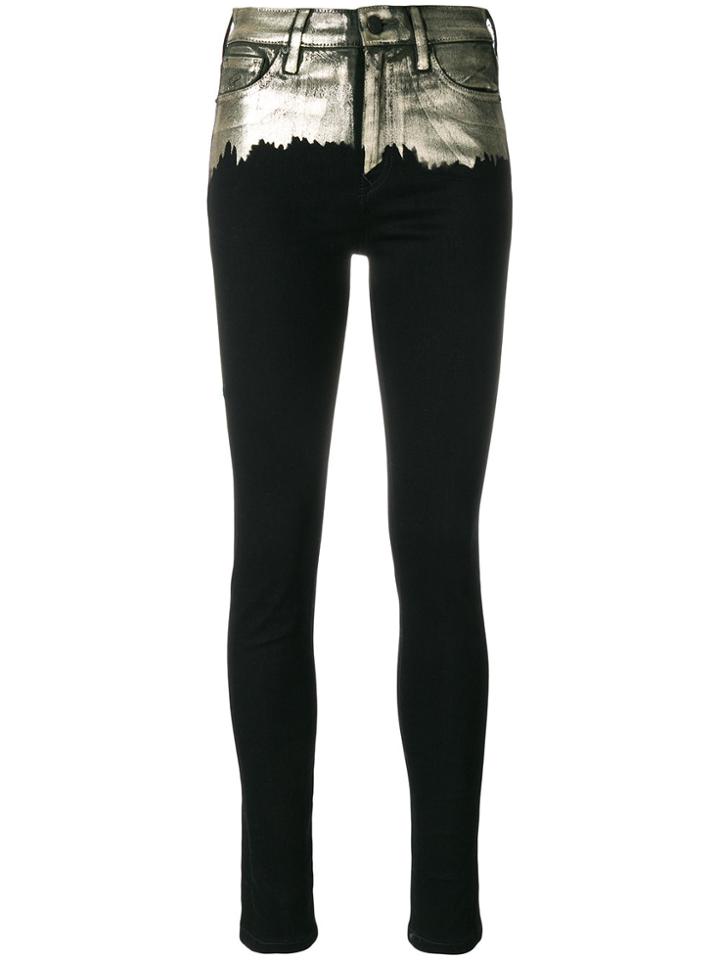 Vivienne Westwood Metallic Detail Skinny Jeans - Black