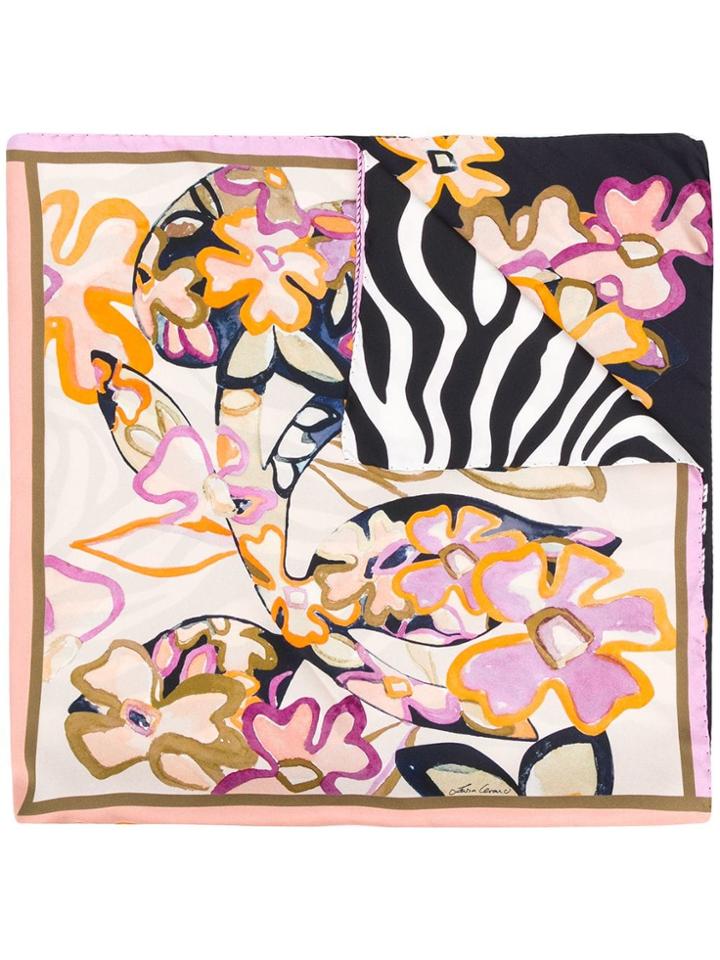 Luisa Cerano Abstract Print Scarfs - Green