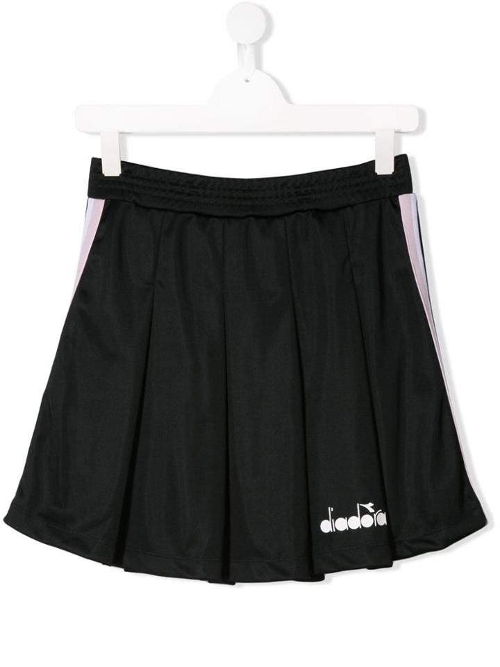 Diadora Junior Teen Side Stripes Skirt - Black