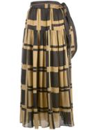 Zimmermann Cubic Print Maxi Skirt - Gold