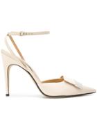 Sergio Rossi Pointed Toe Pumps - Nude & Neutrals