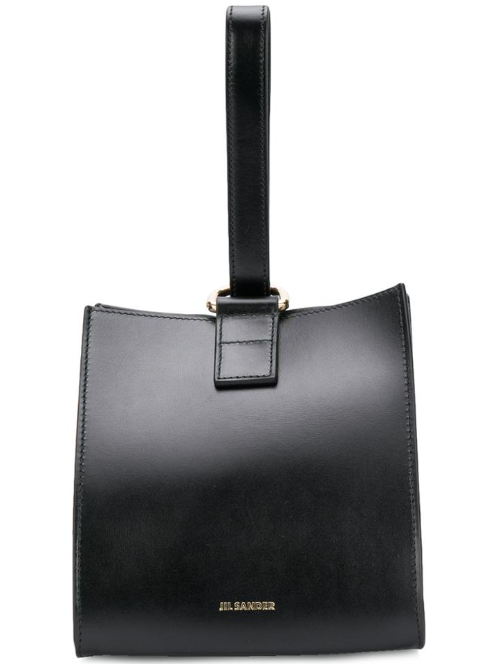 Jil Sander Logo Stamp Clutch - Black