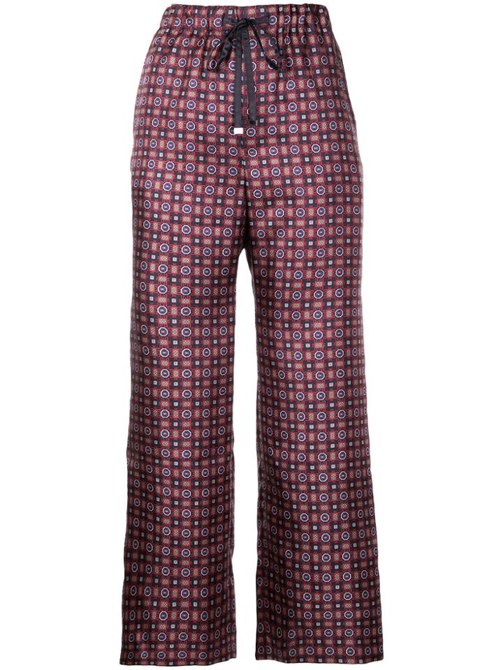 Astraet Tile Print Trousers - Red