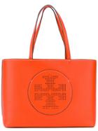 Tory Burch - Logo Tote - Women - Leather - One Size, Yellow/orange, Leather