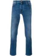 Jacob Cohen Slim Fit Jeans, Men's, Size: 32, Blue, Cotton/polyester/spandex/elastane