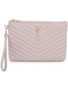 Saint Laurent 'monogram' Pouch - Pink & Purple