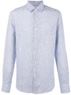 Loewe Striped Shirt, Men's, Size: 42, Blue, Linen/flax