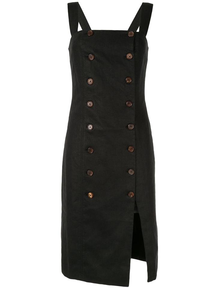 Venroy Double-breasted Midi Dress - Black