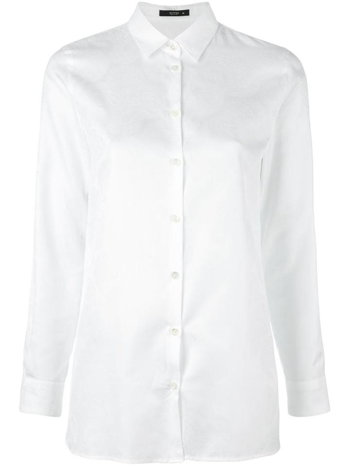 Etro Boyfriend Fit Shirt, Women's, Size: 46, White, Cotton