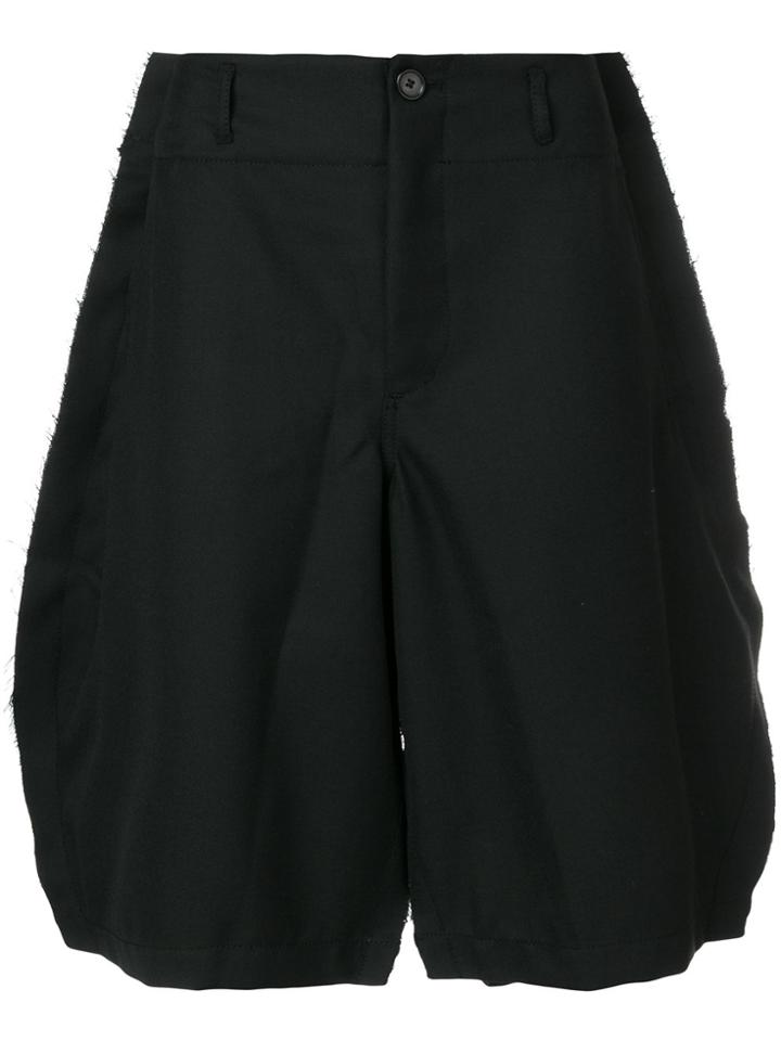 Comme Des Garçons Shirt Boys Frayed Balloon Shorts - Black