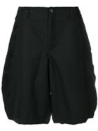 Comme Des Garçons Shirt Boys Frayed Balloon Shorts - Black