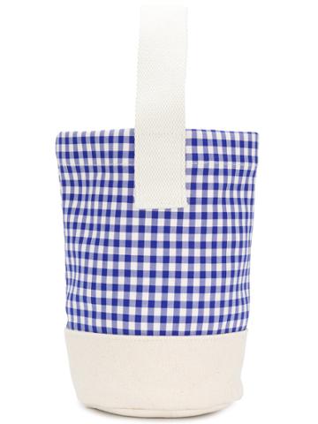 Rue De Verneuil Gingham Bucket Bag - Blue