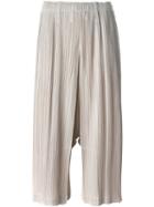 Pleats Please By Issey Miyake Drop Crotch Pleated Trousers
