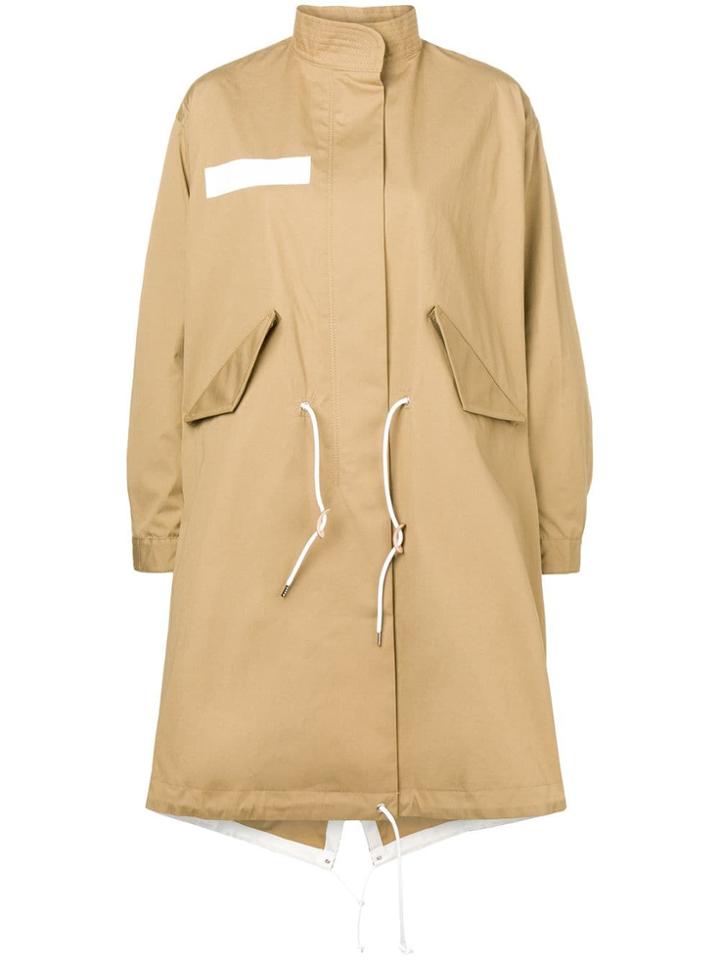 Sacai Oversized Midi Coat - Neutrals