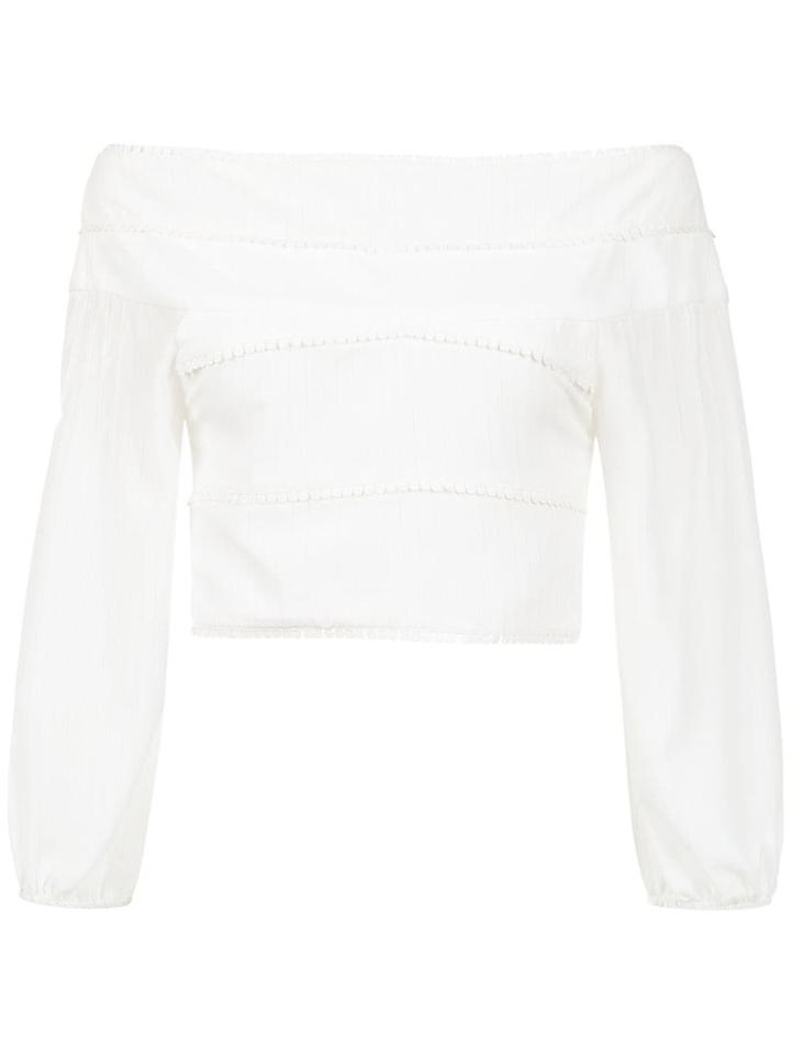 Olympiah Panelled Cropped Top - White