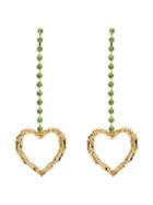 Rixo Leonie Heart Drop Earrings - Metallic