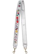 Anya Hindmarch - All Over Stickers Metallic (grey) Bag Strap - Women - Goat Skin - One Size, Goat Skin
